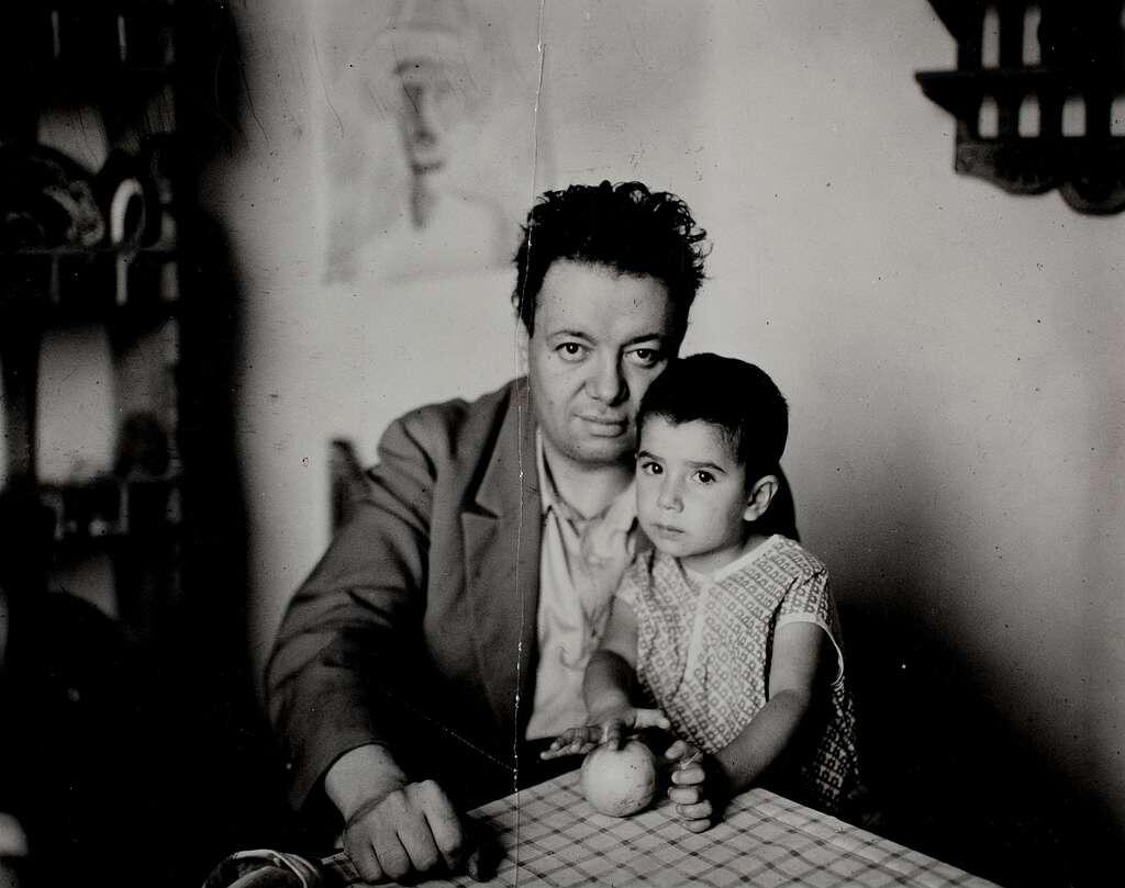 Diego Rivera and his daughter