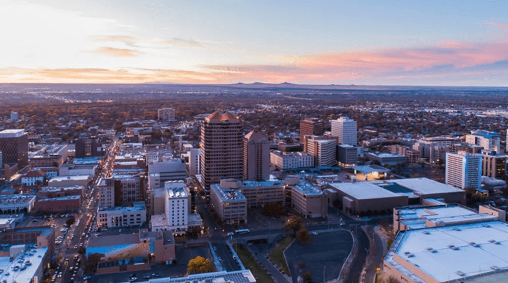 Downtown Albuquerque aerial view