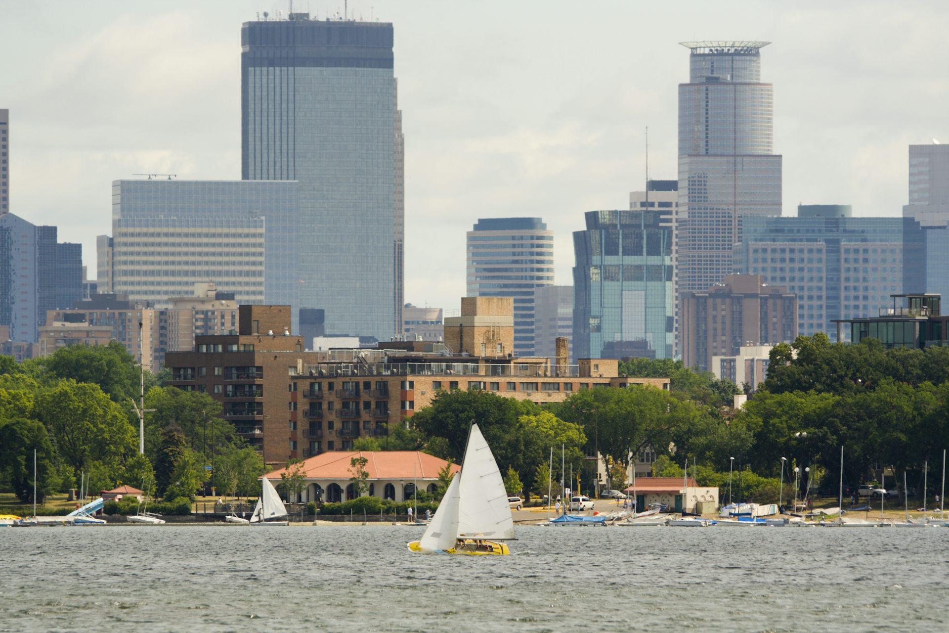Lake Bde Maka Ska, formerly Lake Calhoun, is the largest lake in Minneapolis