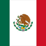 Mexican Flag with Eagle, Cactus, and Serpent