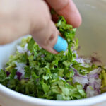 Fresh veggies and herbs for guacamole