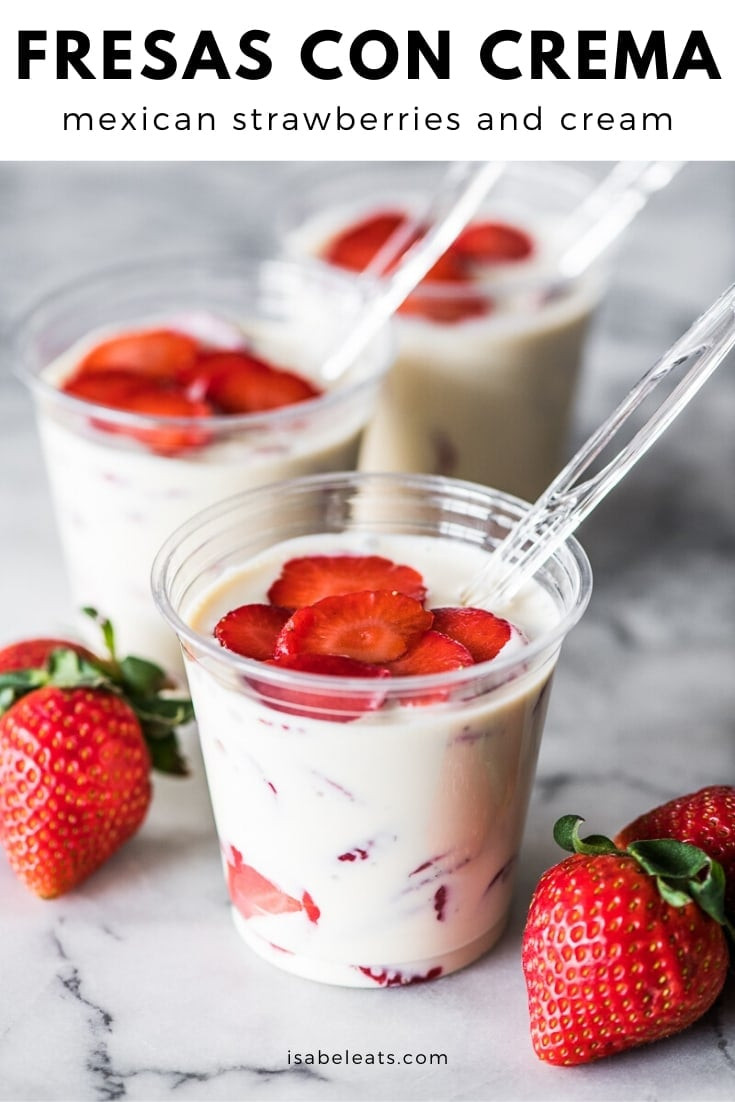 Fresh, vibrant strawberries are the star of Fresas con Crema, a beloved Mexican dessert.