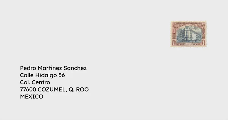 Typical Mexico Address Format