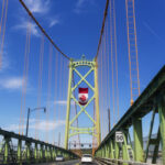 Angus L. MacDonald Bridge with Canadian Flag