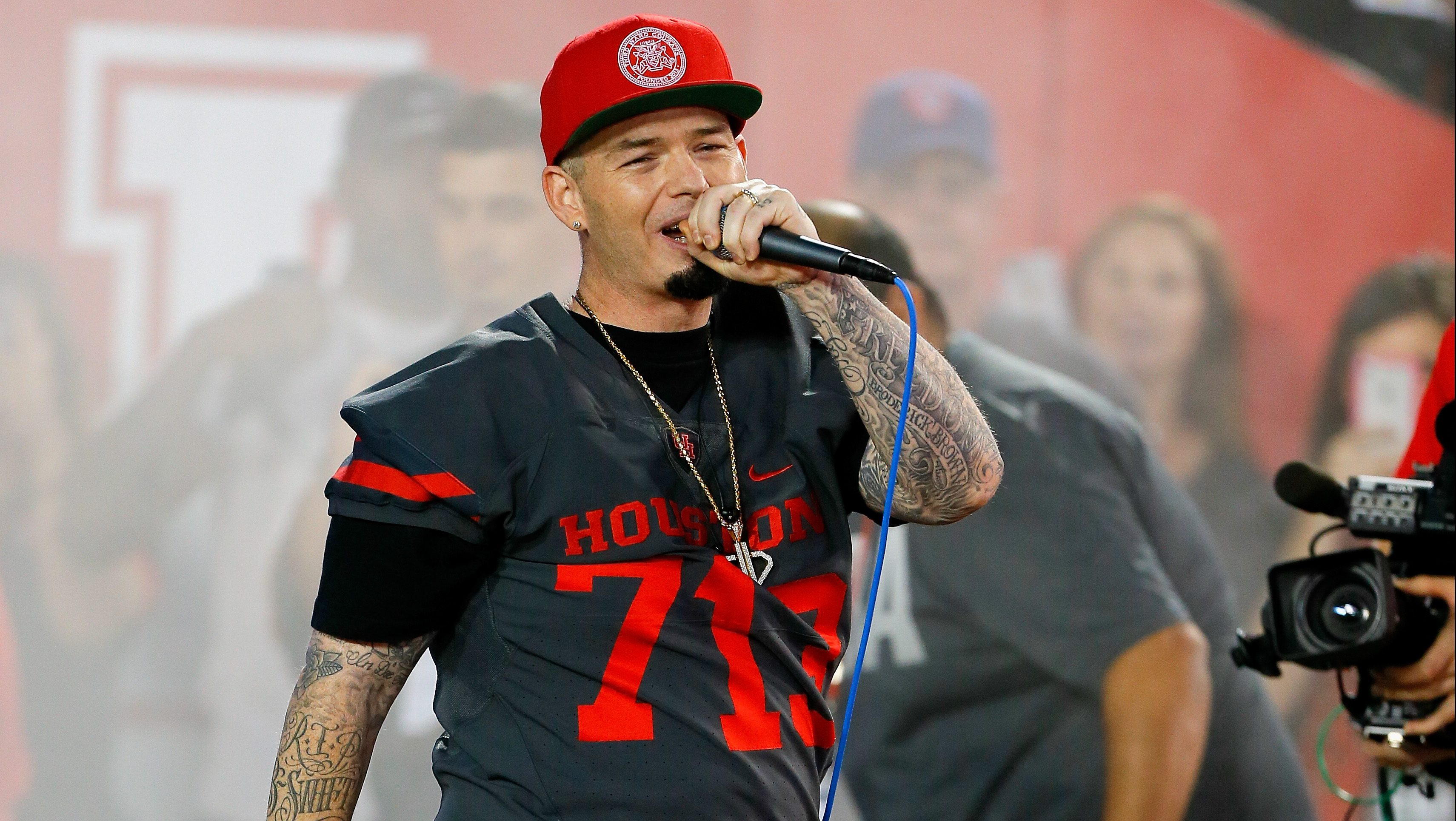 Paul Wall performing at Houston versus Memphis.