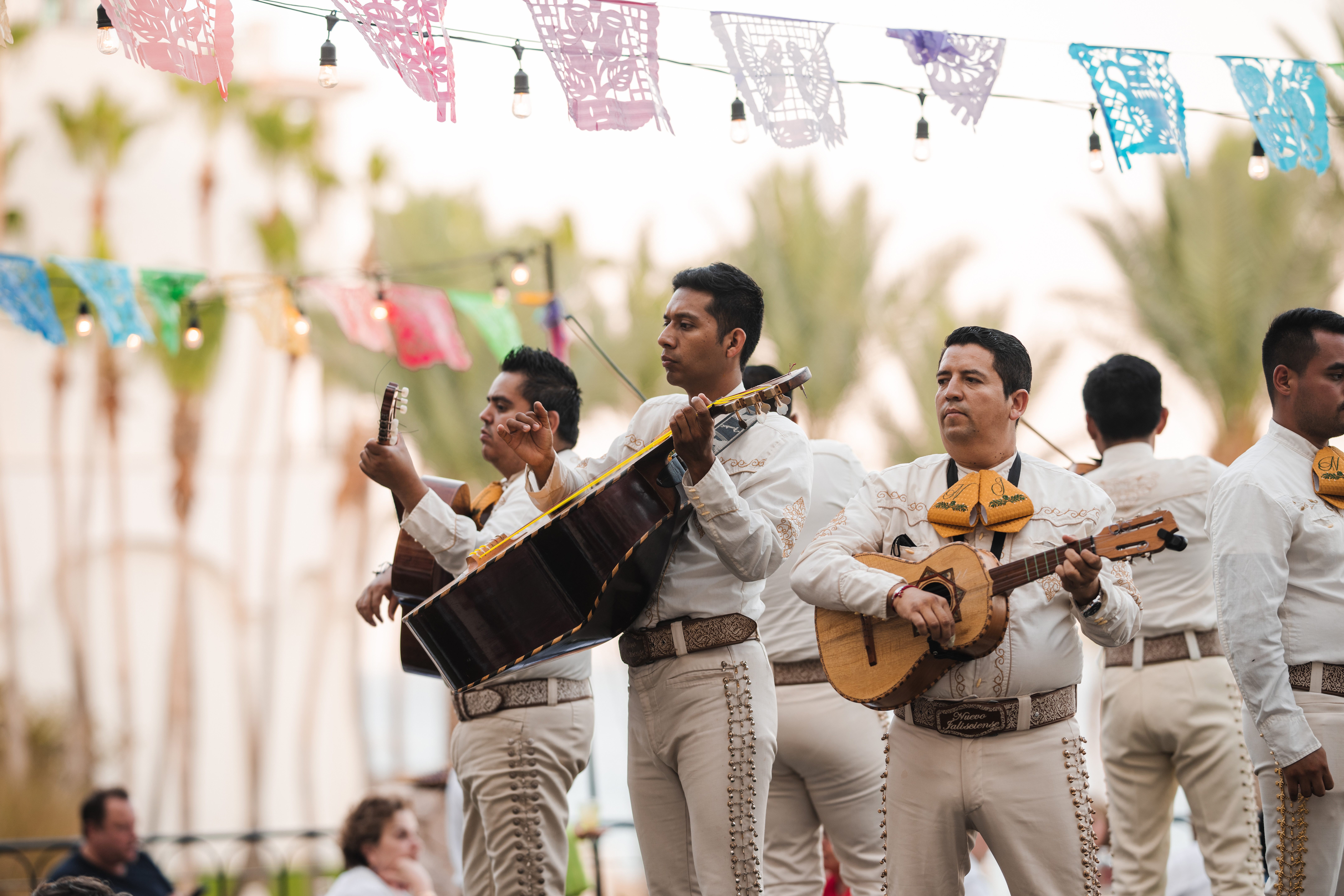 Mariachis performing at Día de Muertos at Hilton Los Cabos