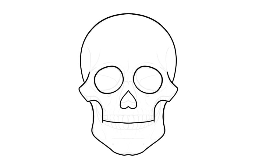 Simple outline of sugar skull