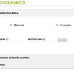 Online driver's exam page