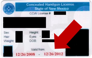 New Mexico Concealed Handgun License card