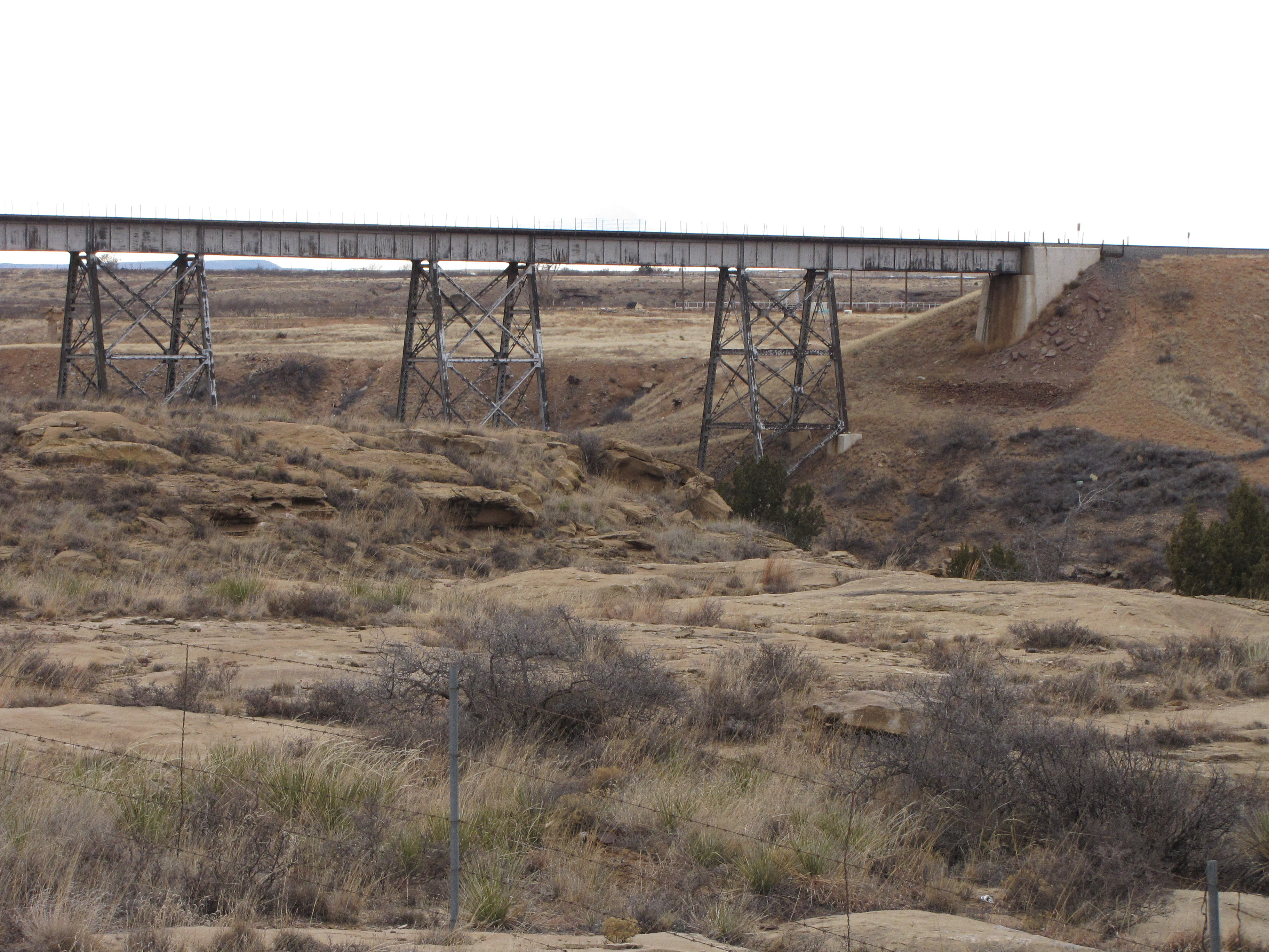 Canadian River railroad bridge, still standing in 2010