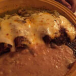 Chicken enchiladas with salsa verde at Don Felix Mexican Restaurant