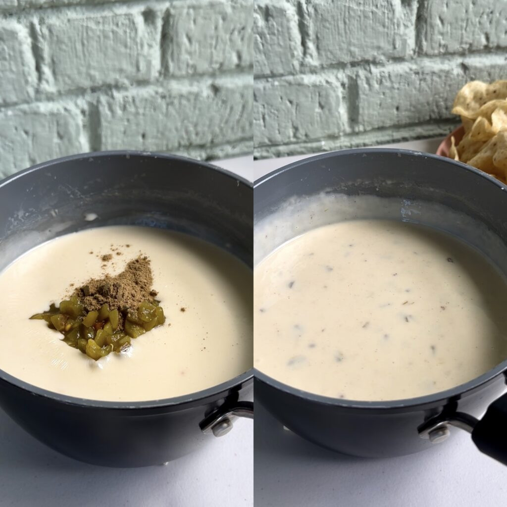 Melting cheese for the perfect white queso consistency