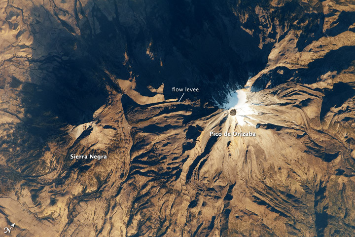 Pico de Orizaba seen from space