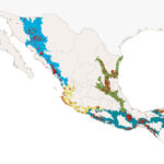 Jaguar census map: Current geographic range of jaguar Panthera onca in Mexico