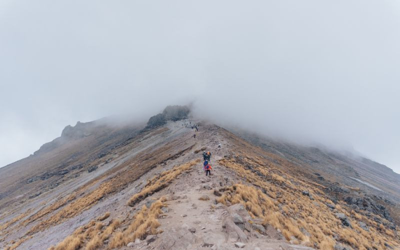 Hikers on La Malinche Trail