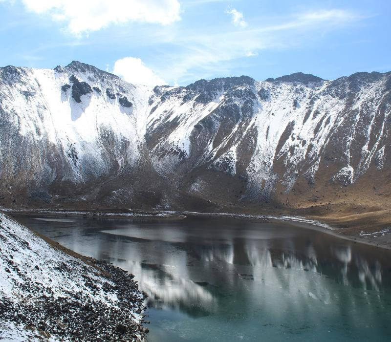 Snowy Mountain Landscape in Mexico