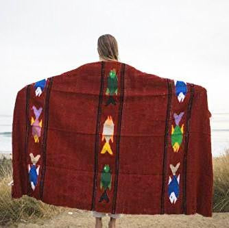 Mexican Fish Blanket with colorful fish patterns