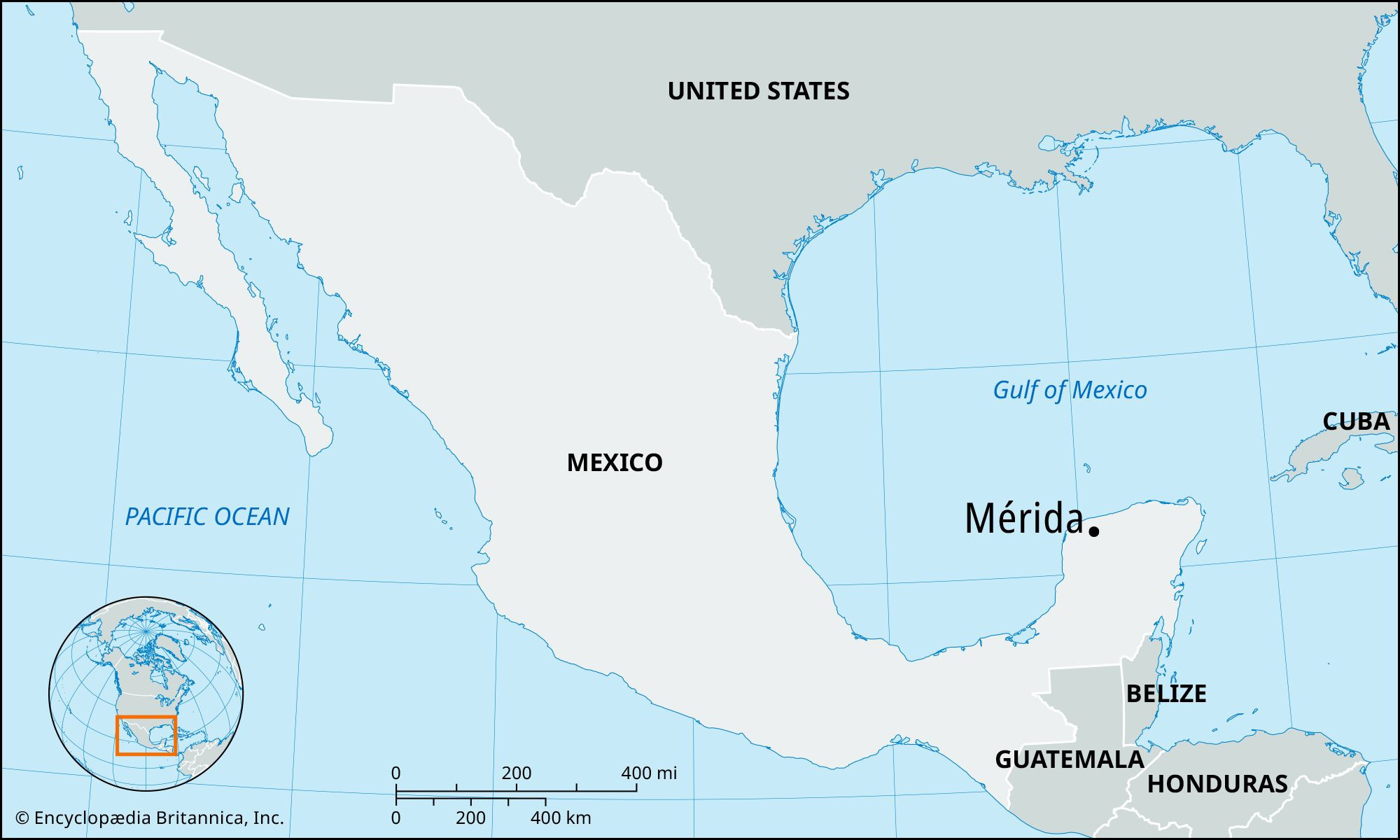 Locator map Merida