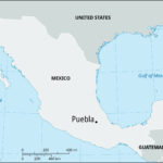 Map of Puebla's location in Mexico