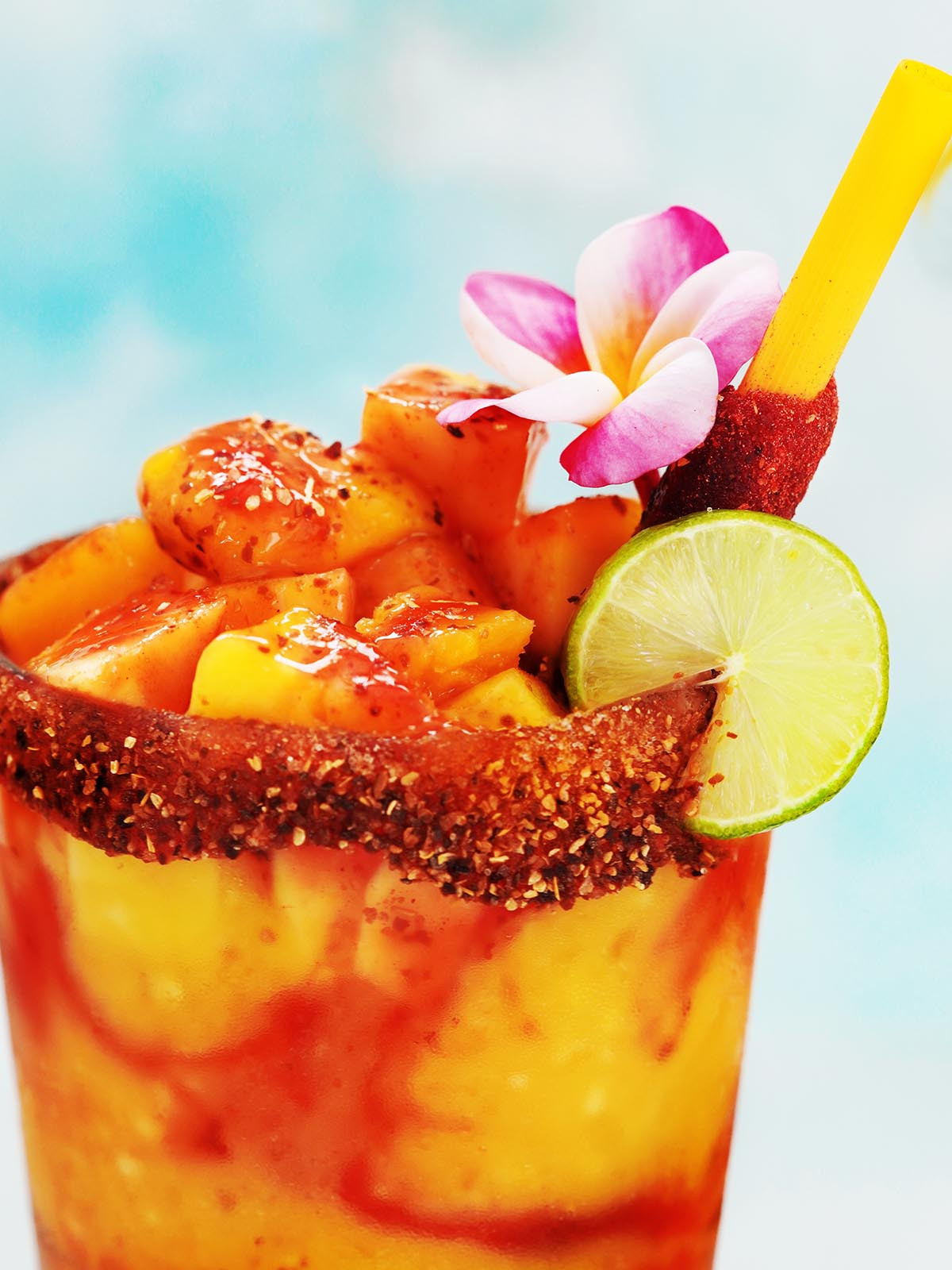 A refreshing glass of mangonada