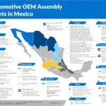 Map of Automotive OEM Brands Manufacturing in Mexico