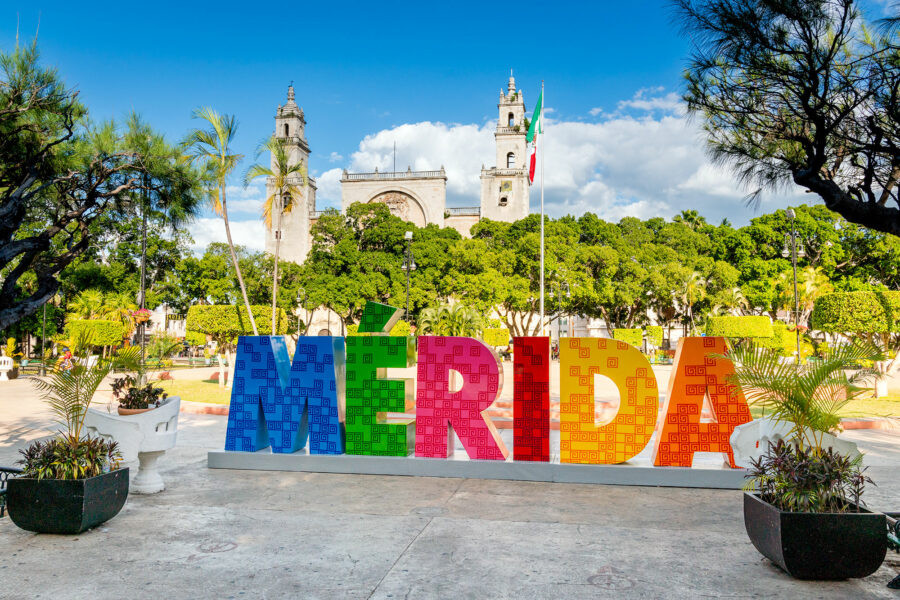 Merida Mexico Central Park Tourist Destination