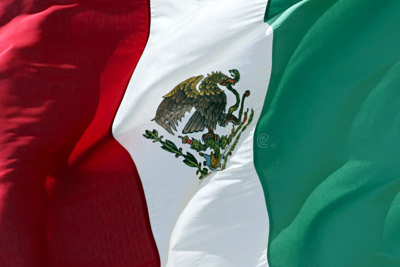 Close up of Mexican Flag. Mexican flag stock images, royalty-free photos and pictures