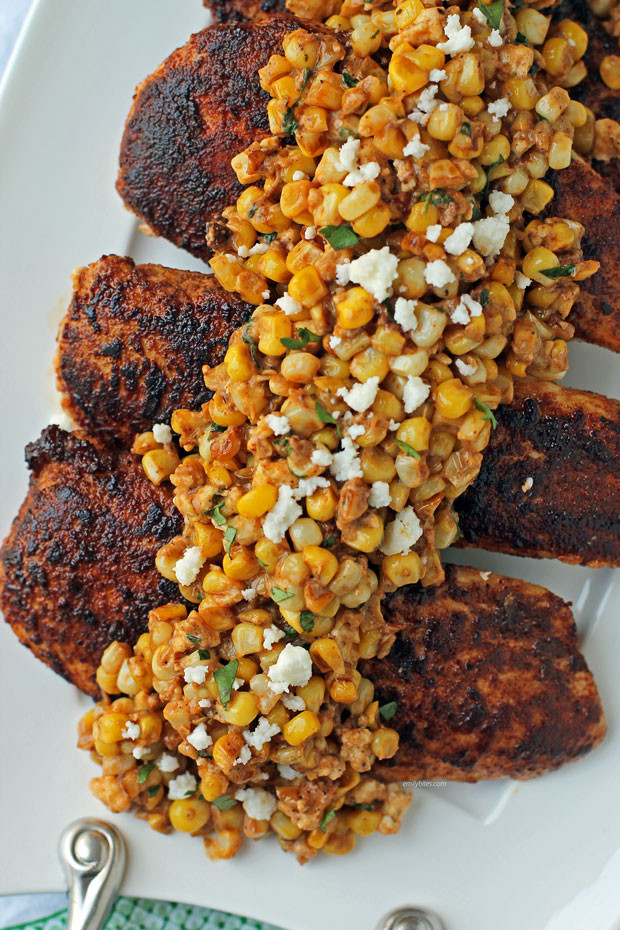 Grilled Chicken Fajitas with Mexican Street Corn