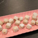 Close-up of traditional Mexican wedding cookies