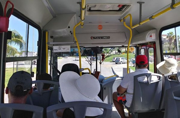 Local bus in Cancun Mexico
