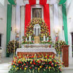 A church in Mexico decorated for Holy Week