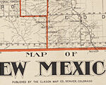 Map of New Mexico showing county seats and boundaries, 1908