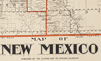 Map of New Mexico showing county seats and boundaries, 1908