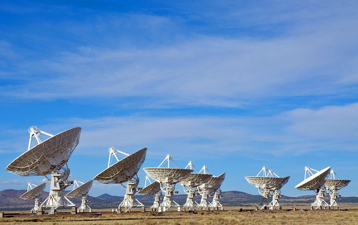 The Very Large Array, a radio astronomy observatory with massive satellite dishes
