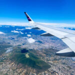 Monte Alban seen from the airplane window as I landed in Oaxaca.