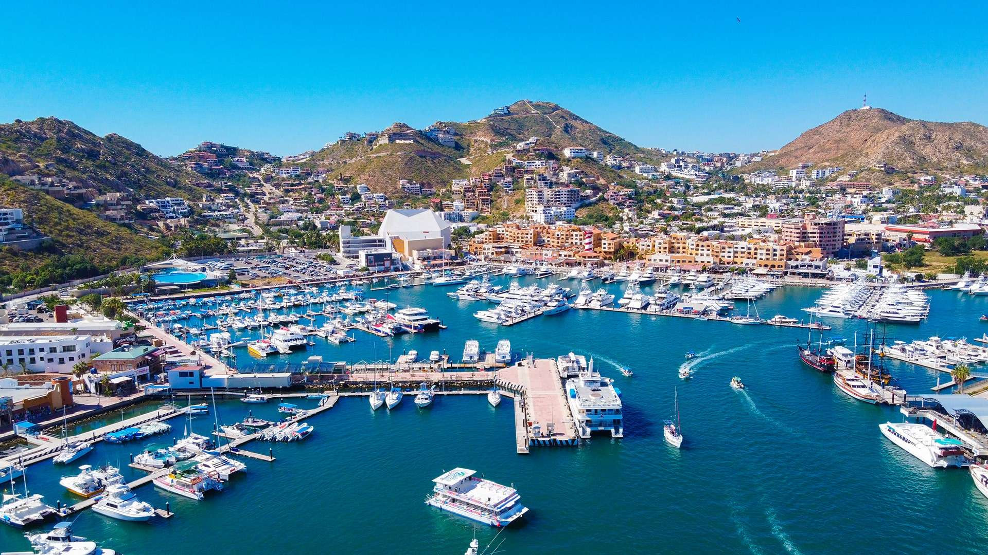 Cabo San Lucas Marina at sunset