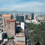 An aerial view of Mexico City