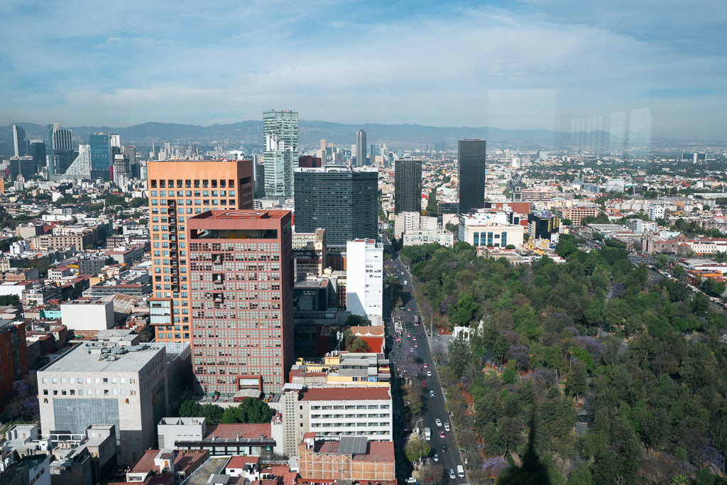 An aerial view of Mexico City
