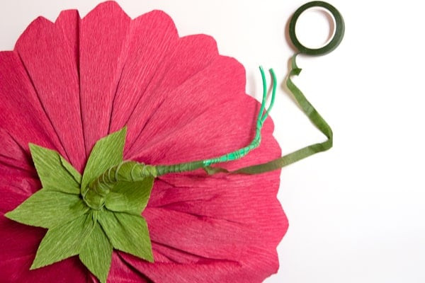 Wrapping the Flower Stem