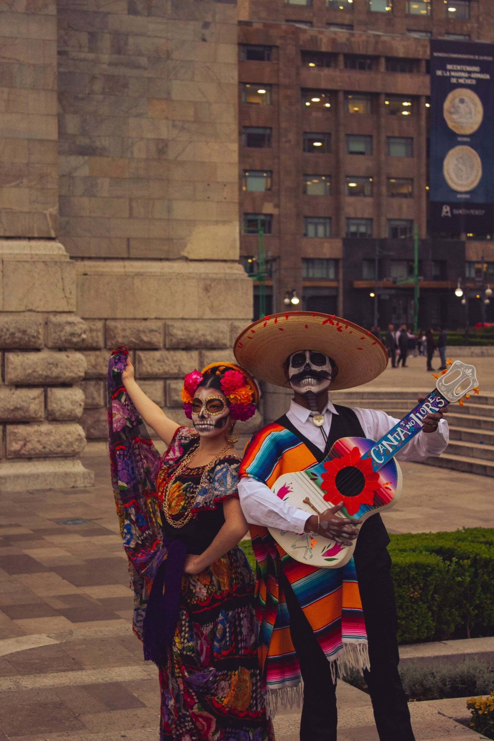 Woman in a Traditional Mexican Dress in Oaxaca, Mexico