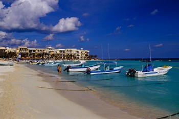 Boats on the Beach in Playa del Carmen