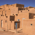 Taos Pueblo in New Mexico displaying the blend of Native American and Spanish Colonial influences