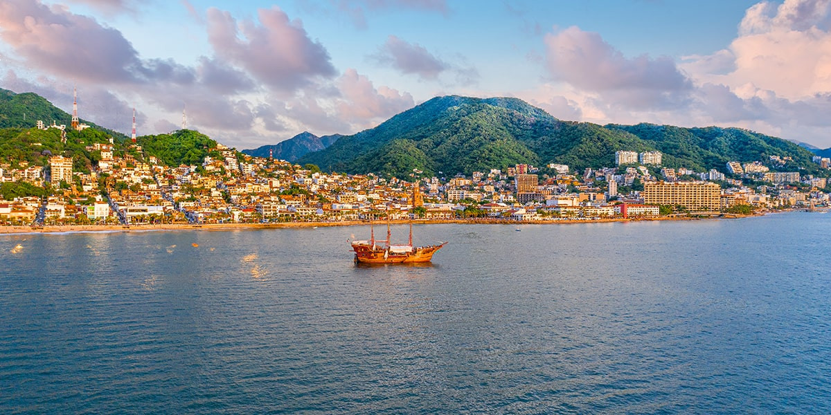 Puerto Vallarta Panoramic View of the Marigalante Pirate Ship