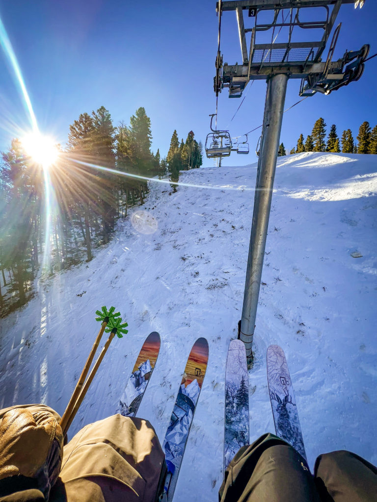 Scoping out early season conditions from the Platinum Chair