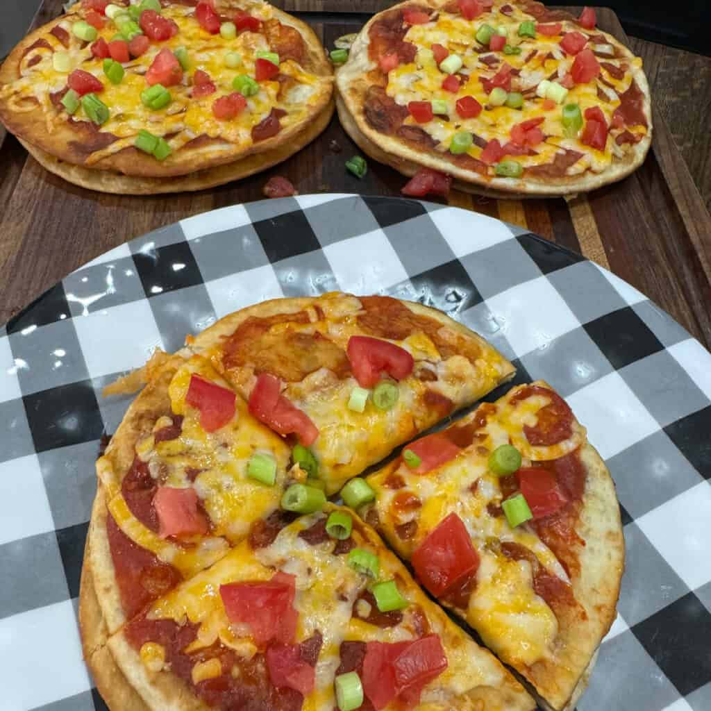 Close up of a Mexican Pizza