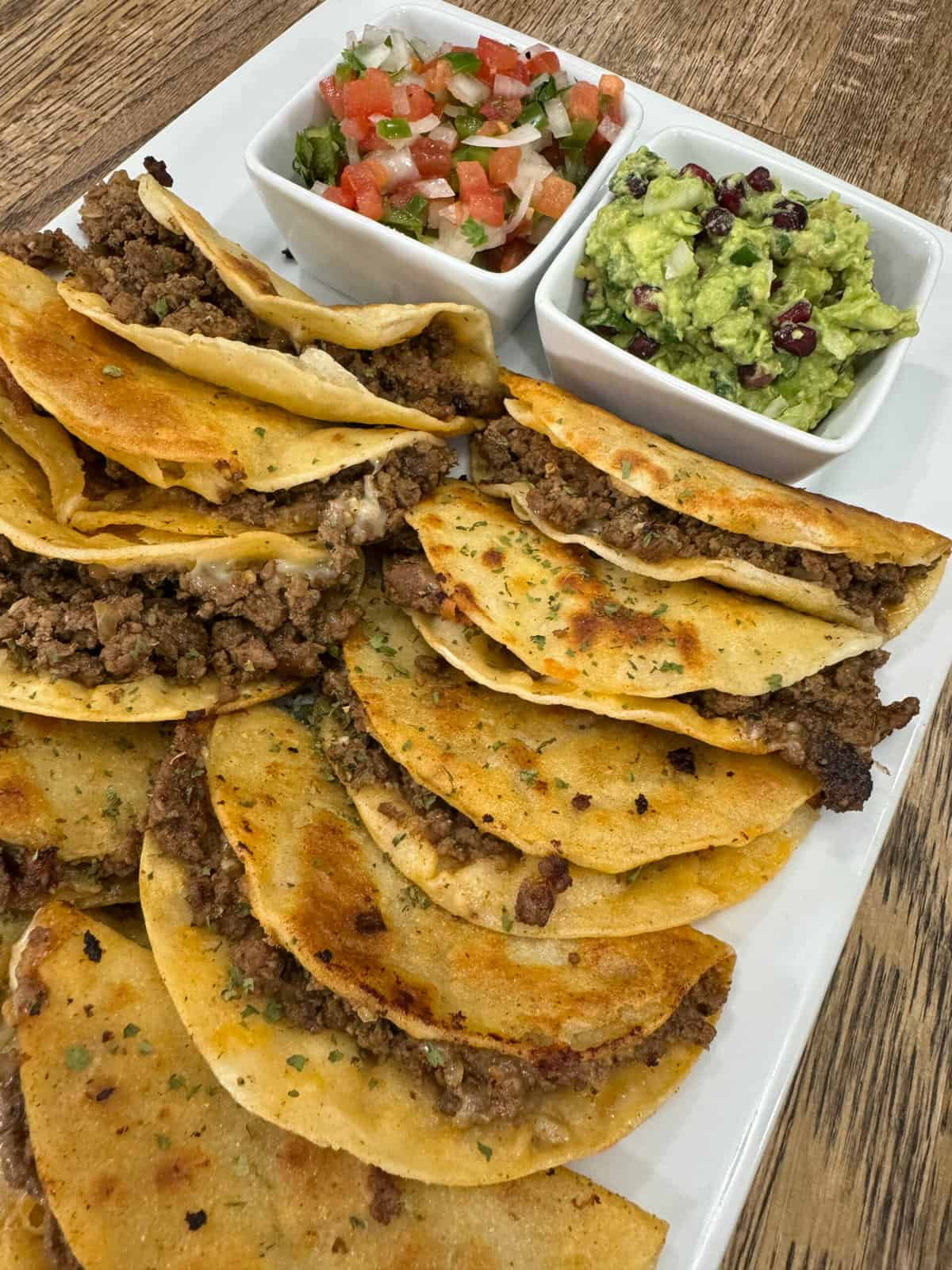 Cooked beef for authentic Mexican tacos