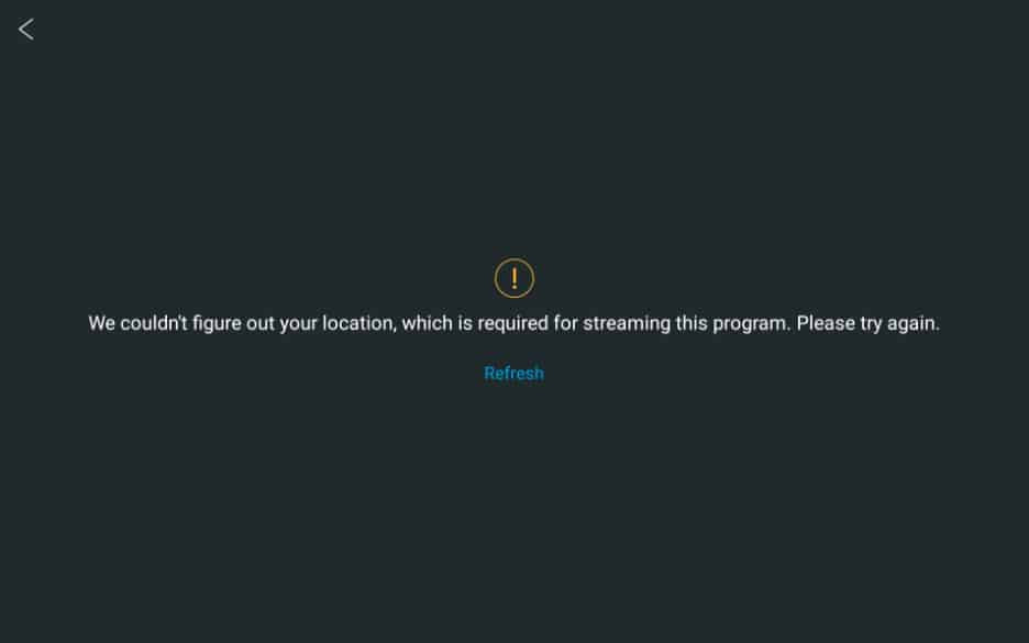 DirecTV Now Location Error