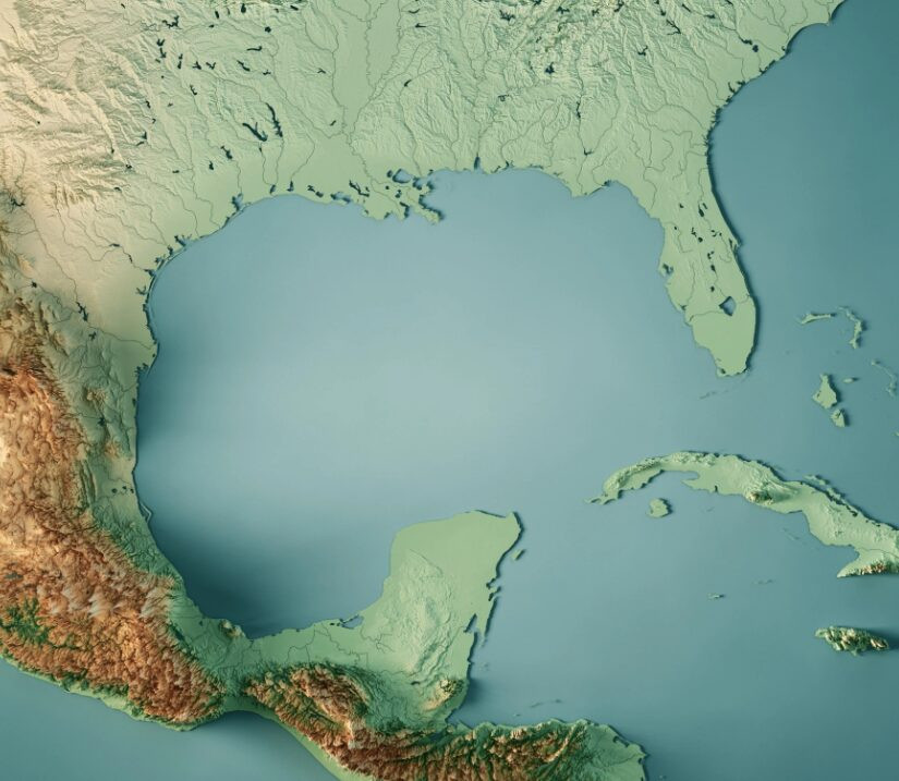 Map of the Gulf Coast States