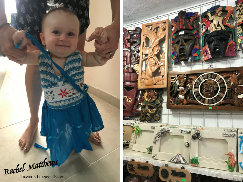 Colorful dresses for sale in Progreso Market - A vibrant display of local crafts and textiles