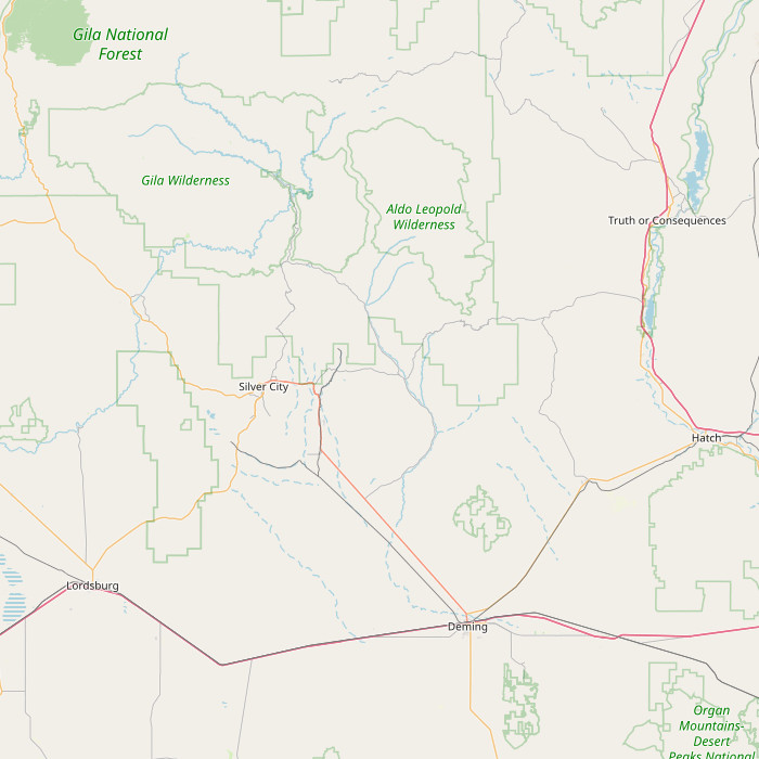 Map of weather stations contributing to temperature data in Silver City, New Mexico, highlighting KSVC, KLSB, and KTCS.